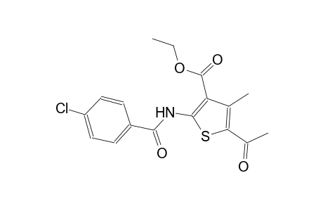 3-thiophenecarboxylic acid, 5-acetyl-2-[(4-chlorobenzoyl)amino]-4-methyl-, ethyl ester