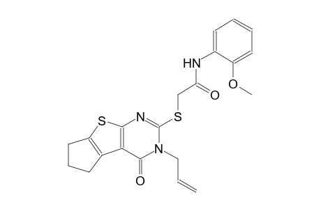 2-[(3-allyl-4-oxo-3,5,6,7-tetrahydro-4H-cyclopenta[4,5]thieno[2,3-d]pyrimidin-2-yl)sulfanyl]-N-(2-methoxyphenyl)acetamide