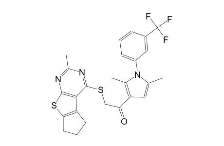 ethanone, 2-[(6,7-dihydro-2-methyl-5H-cyclopenta[4,5]thieno[2,3-d]pyrimidin-4-yl)thio]-1-[2,5-dimethyl-1-[3-(trifluoromethyl)phenyl]-1H-pyrrol-3-yl]-