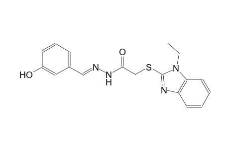 acetic acid, [(1-ethyl-1H-benzimidazol-2-yl)thio]-, 2-[(E)-(3-hydroxyphenyl)methylidene]hydrazide