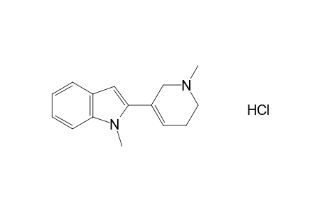 1-methyl-2-(1,2,5,6-tetrahydro-1-methyl-3-pyridyl)indole, monohydrochloride