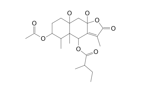 6-BETA-[2'-METHYLBUTANOYLOXY]-3-BETA-ACETOXY-8-BETA,10-BETA-DIHYDROXYEREMOPHIL-7-(11)-EN-12,8-OLIDE