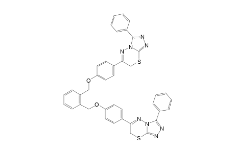 6-(4-(2-((4-(3-Phenyl-7H-[1,2,4]triazolo[3,4-b][1,3,4]thiadiazin-6-yl)phenoxy)methyl)-benzyloxy)-phenyl)-3-phenyl-7H-[1,2,4]triazolo[3,4-b][1,3,4]thiadiazine