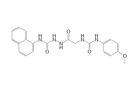 2-({[(4-methoxyanilino)carbonyl]amino}acetyl)-N-(1-naphthyl)hydrazinecarboxamide