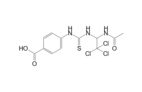 4-[({[1-(acetylamino)-2,2,2-trichloroethyl]amino}carbothioyl)amino]benzoic acid
