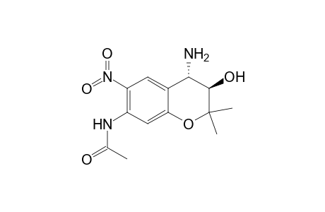 N-[(3R,4S)-4-amino-3-hydroxy-2,2-dimethyl-6-nitro-3,4-dihydro-2H-1-benzopyran-7-yl]acetamide
