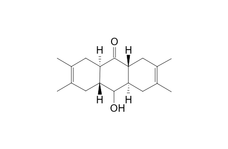 (+-)-10-hydroxy-2,3,6,7-tetramethyl-4,4.alpha.,5,8,8a.alpha.,9a.beta.,10.beta.,10a.beta.-octahydroanthracen-9(1H)-one