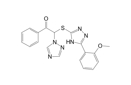 2-((5-(2-methoxyphenyl)-4H-1,2,4-triazol-3-yl)thio)-1-phenyl-2-(1H-1,2,4-triazol-1-yl)ethanone
