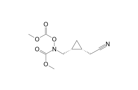 cis-N,O-Bis(methoxycarbonyl)-N-[[2-(cyanomethyl)cyclopropyl]methyl]hydroxylamine