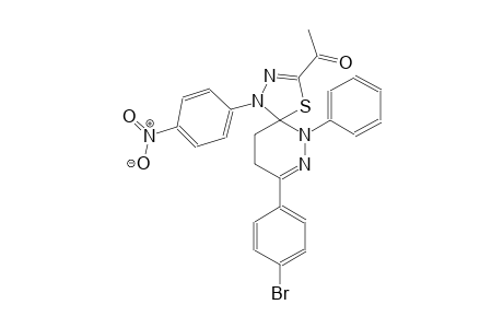1-[8-(4-bromophenyl)-1-(4-nitrophenyl)-6-phenyl-4-thia-1,2,6,7-tetraazaspiro[4.5]deca-2,7-dien-3-yl]ethanone