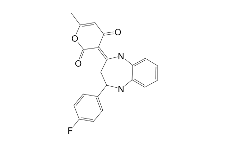 (3E)-3-[2-(4-fluorophenyl)-1,2,3,5-tetrahydro-1,5-benzodiazepin-4-ylidene]-6-methyl-pyran-2,4-quinone