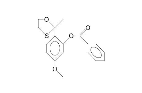 2'-Benzoyloxy-4'-methoxy-acetophenone ethylene hemithioketal