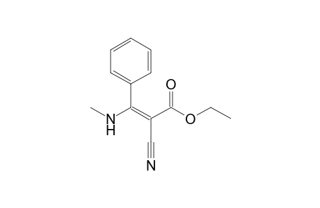 Ethyl 3-(methylamino)-2-cyano-3-phenylpropenoate