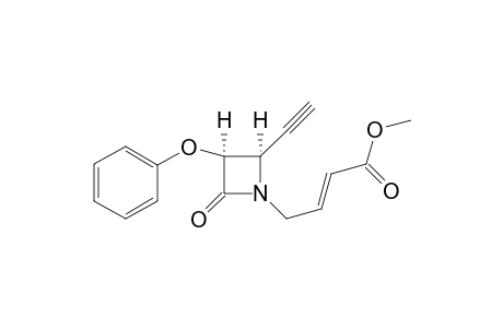 (+-)-cis-4-Ethynyl-1-(3'-methoxycarbonyl-2'-propenyl)-3-phenoxy-2-azatidinone