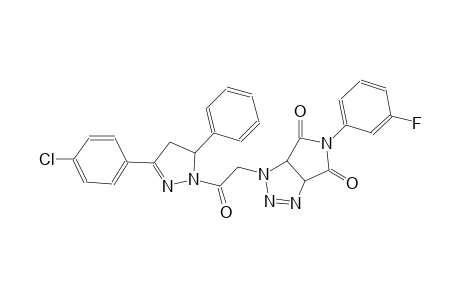 1-{2-[3-(4-chlorophenyl)-5-phenyl-4,5-dihydro-1H-pyrazol-1-yl]-2-oxoethyl}-5-(3-fluorophenyl)-3a,6a-dihydropyrrolo[3,4-d][1,2,3]triazole-4,6(1H,5H)-dione