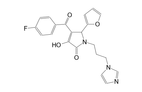 2H-pyrrol-2-one, 4-(4-fluorobenzoyl)-5-(2-furanyl)-1,5-dihydro-3-hydroxy-1-[3-(1H-imidazol-1-yl)propyl]-