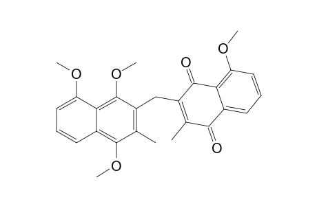 5-METHOXY-2-METHYL-3-[(1,4,8-TRIMETHOXY-3-METHYL-2-NAPHTHYL)-METHYL]-1,4-NAPHTHOQUINONE