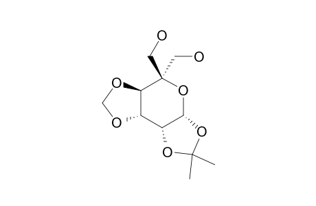 5-C-(HYDROXYMETHYL)-1,2-0-ISOPROPYLIDENE-3,4-METHYLENE-BETA-L-ARABINO-HEXOPYRANOSE