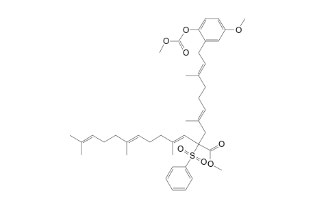 2-[9'-(Benzenesulfonyl)-9'-(methoxycarbonyl)-3',7',11',15,19'-pentamethylicosa-2',6',10',14',18'-pentaenyl]-1-[(methoxycarbonyl)oxy]-4-methoxybenzene