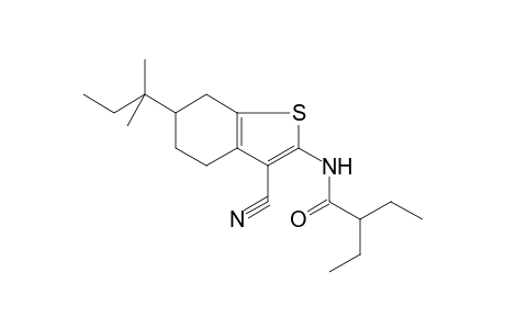 Benzothiophene-3-carbonitrile, 4,5,6,7-tetrahydro-2-(2-ethyl-1-oxobutylamino)-6-(1,1-dimethylpropyl)-