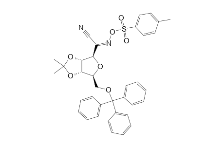 2-(2,3-O-ISOPROPYLIDENE-5-O-TRITYL-BETA-D-RIBOFURANOSYL)-2-(TOSYLOXIMINO)-ACETONITRILE
