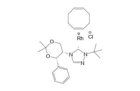 (Sa,4S,5S)-(1-tButyl-4-(2,2-dimethyl-4-phenyl-1,3-dioxan-5-yl)-,5-dihydro-1H-1,2,4-triazol-5-ylidene)(chloro)(eta-4-1,5-cyclo-octadiene)rhodium(I)