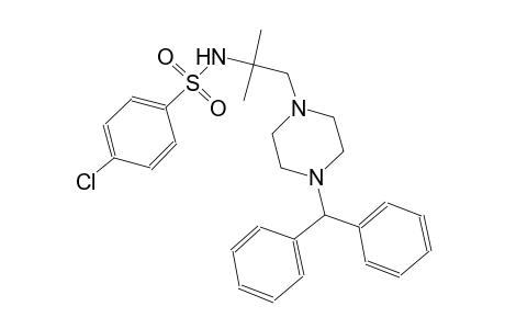 benzenesulfonamide, 4-chloro-N-[2-[4-(diphenylmethyl)-1-piperazinyl]-1,1-dimethylethyl]-