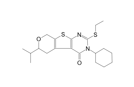 3-cyclohexyl-2-(ethylsulfanyl)-6-isopropyl-3,5,6,8-tetrahydro-4H-pyrano[4',3':4,5]thieno[2,3-d]pyrimidin-4-one