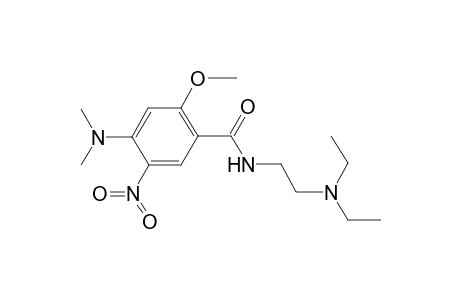Benzamide, N-(2-diethylaminoethyl)-4-dimethylamino-2-methoxy-5-nitro-