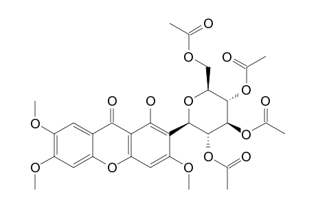 2-BETA-D-TETRAACETOXY-GLUCOPYRANOSYL-1-HYDROXY-3,6,7-TRIMETHOXY-9H-XANTHEN-9-ONE