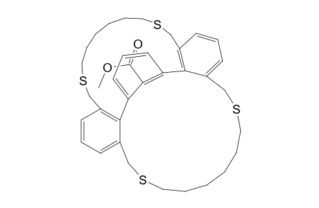 Methyl 3,10,18,25-tetrathiapentacyclo[14.14.7.1(32,36).0(12,37).0(27,31)]octatriaconta-1(31),12(37),13,15,27,29,32(38),33,35-nonaene-38-carboxylate