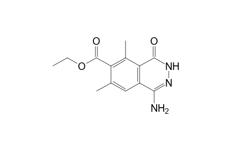 1-amino-3,4-dihydro-5,7-dimethyl-4-oxo-6-phthalazinecarvoxylic acid, ethyl ester