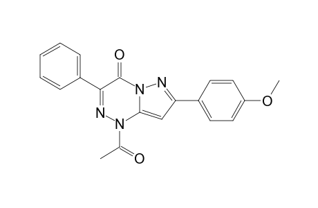 1-Acetyl-7-p-methoxyphenyl-3-phenyl-1H-pyrazolo[5,1-c][1,2,4]triazin-4-one