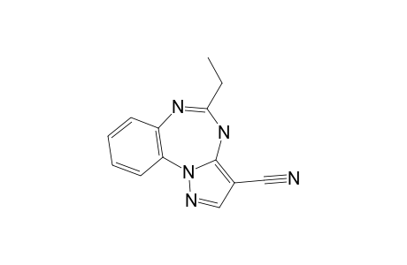 5-ETHYL-6H-PYRAZOLO-[2,3-A]-[1,3,5]-BENZOTRIAZEPINE-3-CARBONITRILE