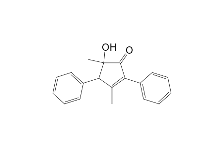 2-Cyclopenten-1-one, 5-hydroxy-3,5-dimethyl-2,4-diphenyl-