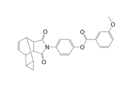 4-(3,5-dioxo-4-azatetracyclo[5.3.2.0~2,6~.0~8,10~]dodec-11-en-4-yl)phenyl 3-methoxybenzoate