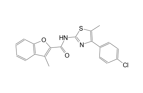 N-[4-(4-chlorophenyl)-5-methyl-1,3-thiazol-2-yl]-3-methyl-1-benzofuran-2-carboxamide