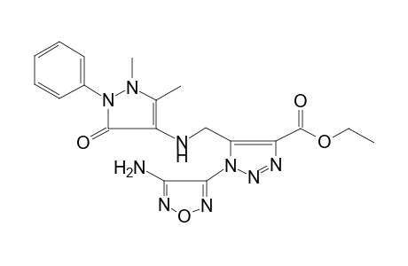 1-(4-amino-1,2,5-oxadiazol-3-yl)-5-[[(1,5-dimethyl-3-oxo-2-phenyl-4-pyrazolyl)amino]methyl]-4-triazolecarboxylic acid ethyl ester