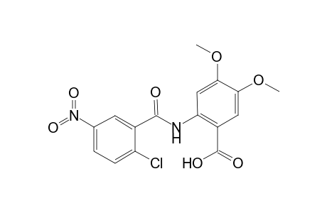 2-[(2-chloranyl-5-nitro-phenyl)carbonylamino]-4,5-dimethoxy-benzoic acid