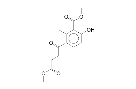 6-Hydroxy-3-(3-methoxycarbonyl-propionyl)-2-methyl-benzoic acid, methyl ester