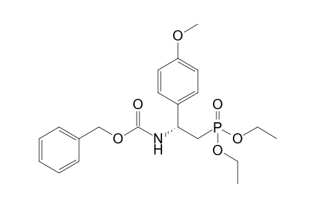 (phenylmethyl) N-[(1R)-2-diethoxyphosphoryl-1-(4-methoxyphenyl)ethyl]carbamate