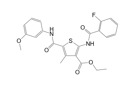 3-thiophenecarboxylic acid, 2-[(2-fluorobenzoyl)amino]-5-[[(3-methoxyphenyl)amino]carbonyl]-4-methyl-, ethyl ester