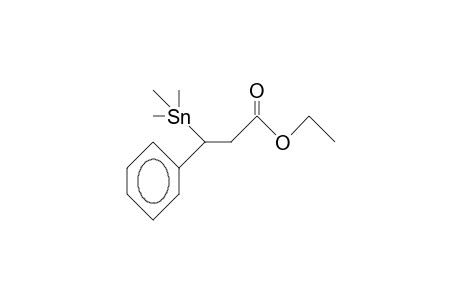 3-Phenyl-3-trimethylstannyl-propanoic acid, ethyl ester
