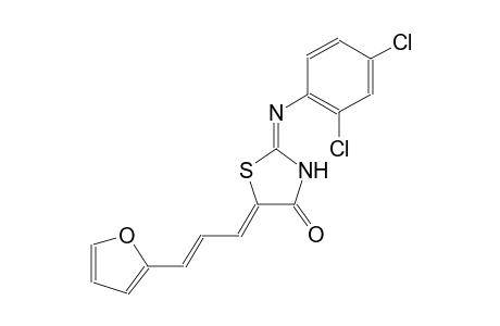 (2E,5Z)-2-[(2,4-dichlorophenyl)imino]-5-[(2E)-3-(2-furyl)-2-propenylidene]-1,3-thiazolidin-4-one