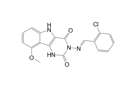 3-{[(E)-(2-chlorophenyl)methylidene]amino}-9-methoxy-1H-pyrimido[5,4-b]indole-2,4(3H,5H)-dione