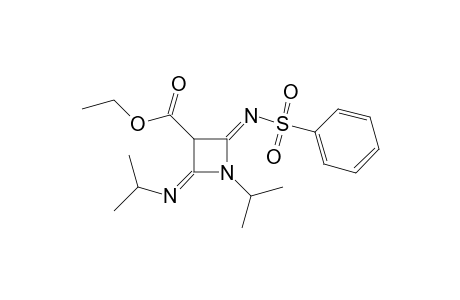 (2E,4Z)-ethyl 1-isopropyl-2-(isopropylimino)-4-((phenylsulfonyl)imino)azetidine-3-carboxylate