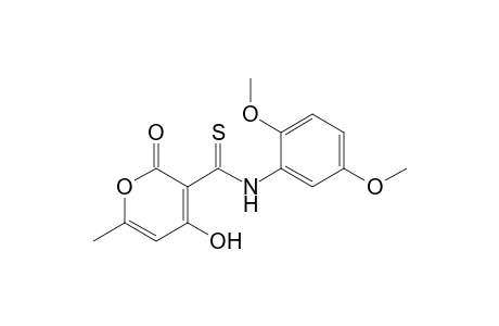 4-Hydroxy-6-methyl-N-(2,5-dimethoxyphenyl)-2H-pyran-2-one-3-carbothioamide
