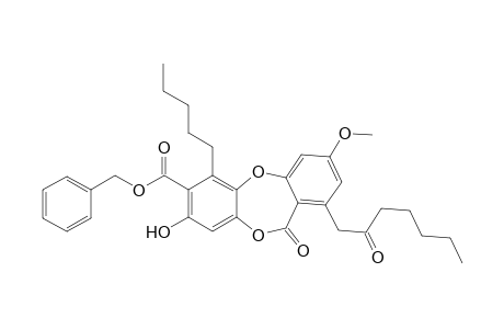 11H-Dibenzo[b,e][1,4]dioxepin-7-carboxylic acid, 8-hydroxy-3-methoxy-11-oxo-1-(2-oxoheptyl)-6-pentyl-, phenylmethyl ester