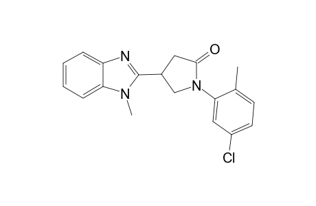 2-Pyrrolidinone, 1-(5-chloro-2-methylphenyl)-4-(1-methyl-1H-1,3-benzimidazol-2-yl)-