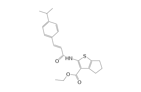 4H-cyclopenta[b]thiophene-3-carboxylic acid, 5,6-dihydro-2-[[(2E)-3-[4-(1-methylethyl)phenyl]-1-oxo-2-propenyl]amino]-, ethyl ester